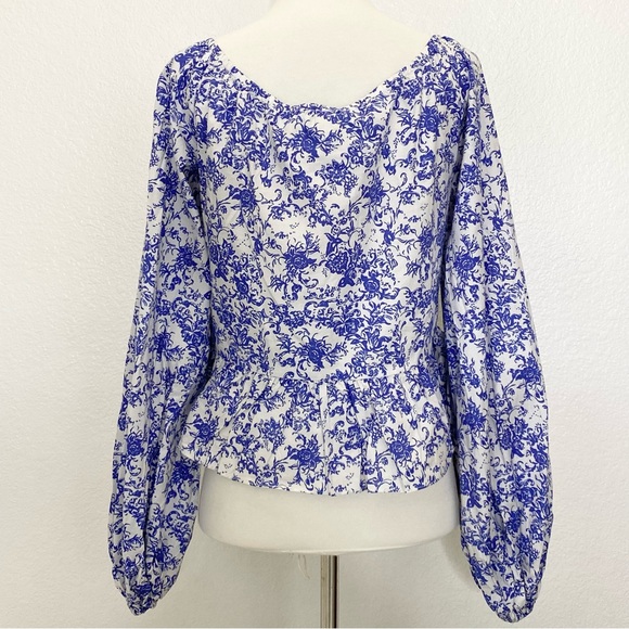 CAROLINE CONSTAS Long Sleeve Floral Blouse - Picture 2 of 7